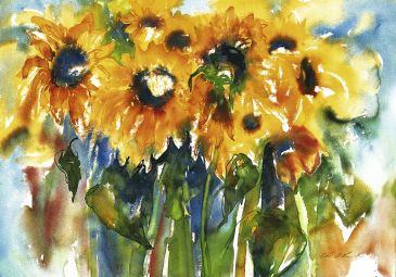 Reprodukce - Exclusive - Sonnenblumen, Christa Ohland