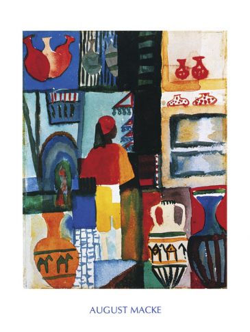 Reprodukce - Expresionismus - Merchant with Jugs, August Macke