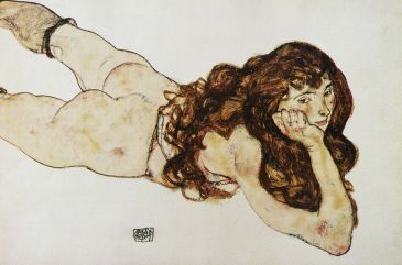 Reprodukce - Expresionismus - Nudo di ragazza, Egon Schiele