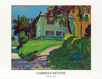 Reprodukce - Expresionismus - Sommer 1908 (Haus mit Apfelbaum), Gabriele Münter