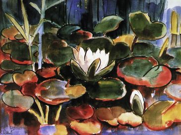 Reprodukce - Expresionismus - Waterlilies, Karl Schmidt-Rottluf