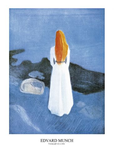 Reprodukce - Expresionismus - Young girl on a Jetty, Edvard Munch