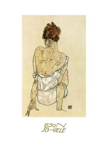 Reprodukce - Expresionismus - Zittende Vrouw, Egon Schiele