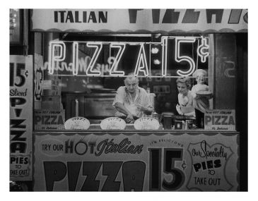 Reprodukce - Fotografie - Hot Italian Pizza, NYC 1955, Nat Norman