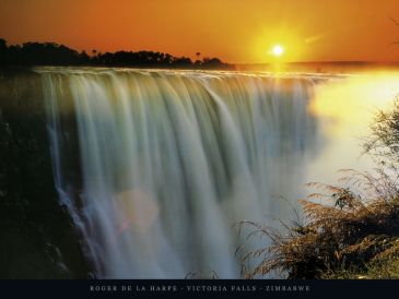 Reprodukce - Fotografie krajin - Victoria Falls, Zimbabwe, Roger De La Harpe