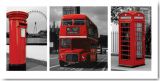 Reprodukce - Fotografie - London (Red Triptych)