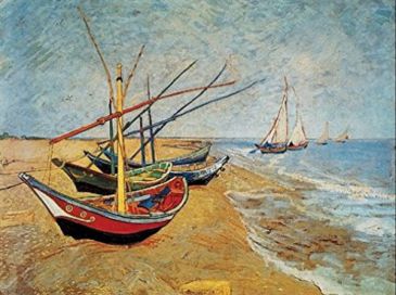 Reprodukce - Impresionismus - Barche sulla spiaggia, Vincent Van Gogh