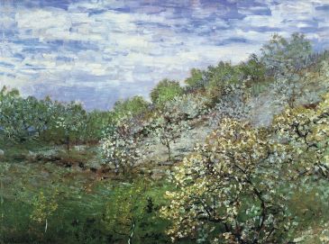 Reprodukce - Impresionismus - Bäume in Blüte, Claude Monet