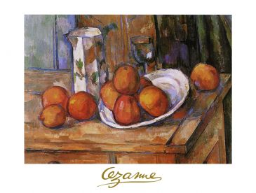 Reprodukce - Impresionismus - Bricco, bicchiere e piato, Paul Cézanne