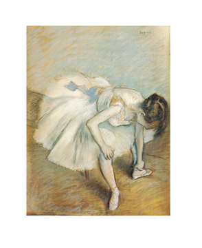 Reprodukce - Impresionismus - Danseuse nouant son brodequin, Edgar Degas