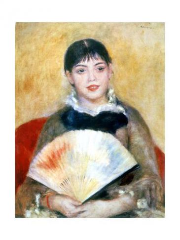 Reprodukce - Impresionismus - Girl with a Fan, Auguste Renoir