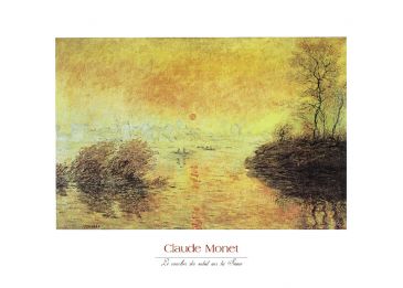 Reprodukce - Impresionismus - Le coucher du soleil la Seine, Claude Monet