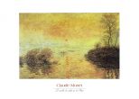 Reprodukce - Impresionismus - Le coucher du soleil la Seine