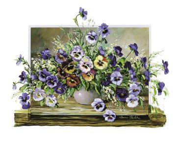 Reprodukce - Květiny - Bouquet of Pansies, Anna Paleta