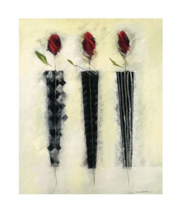 Reprodukce - Květiny - Rot und Schwarz II, Marilyn Robertson