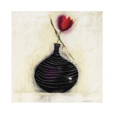 Reprodukce - Květiny - Tulpen in schwarzer Vase I, Marilyn Robertson
