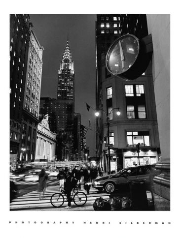 Reprodukce - Město - Chrysler Clock, Henri Silberman