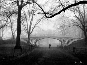 Reprodukce - Město - Gothic Bridge, Central Park NYC, Henri Silberman