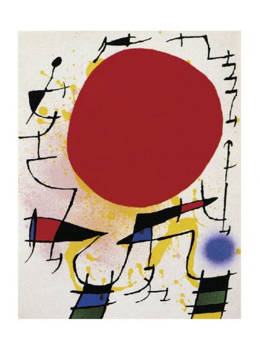 Reprodukce - Modernismus - Le soleil rouge, Joan Miró