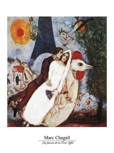 Reprodukce - Modernismus - Les fiances, Marc Chagall