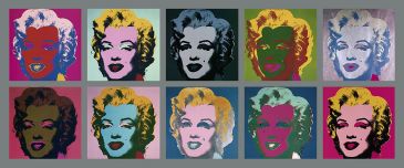 Reprodukce - Pop a op art - Ten Marilyns, 1967, Andy Warhol