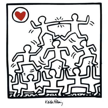 Reprodukce - Pop a op art - Untitled, 1987, Keith Haring