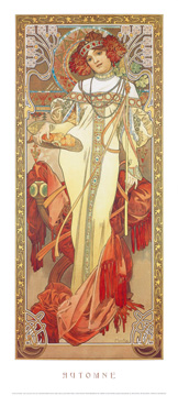 Reprodukce - Secese - Automne, Alfons Mucha