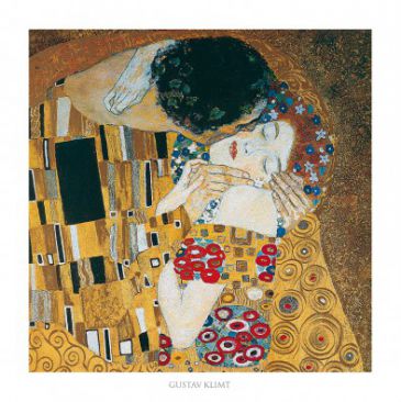 Secese - Il bacio 50x50, Gustav Klimt