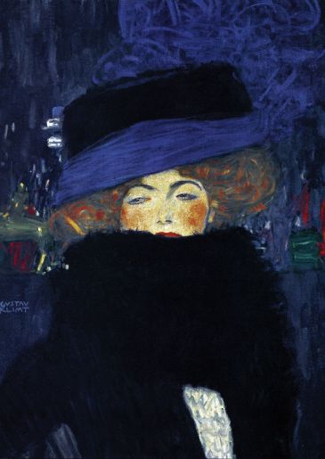 Secese - Lady with Hat, Gustav Klimt