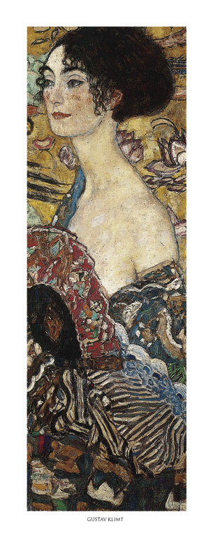 Secese - Segnora con ventaglio, Gustav Klimt