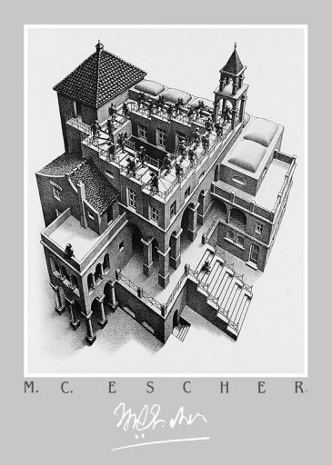 Současné umění - Treppauf und Treppab, M.C. Escher